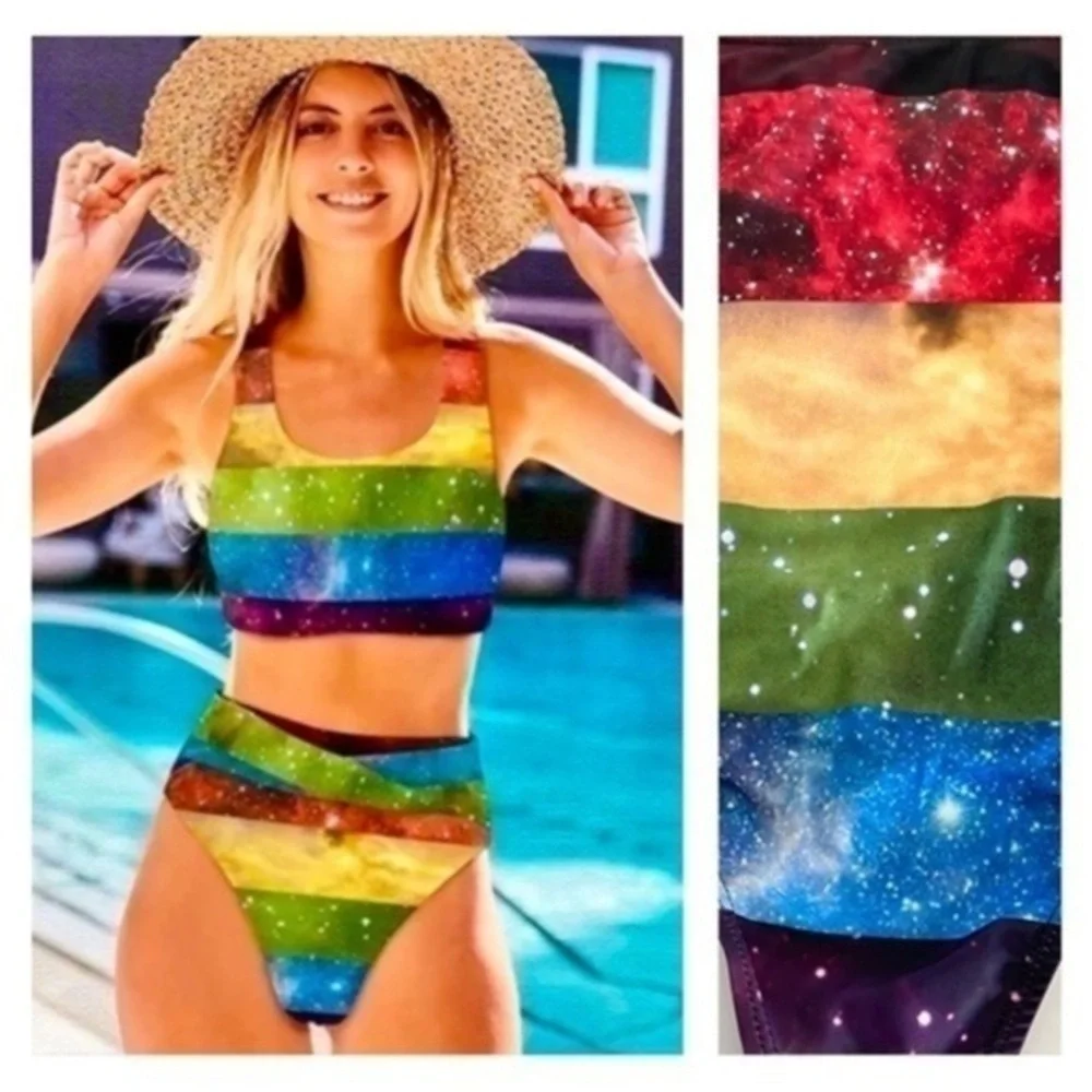 Rainbow Bright & Sparkly Bikini!